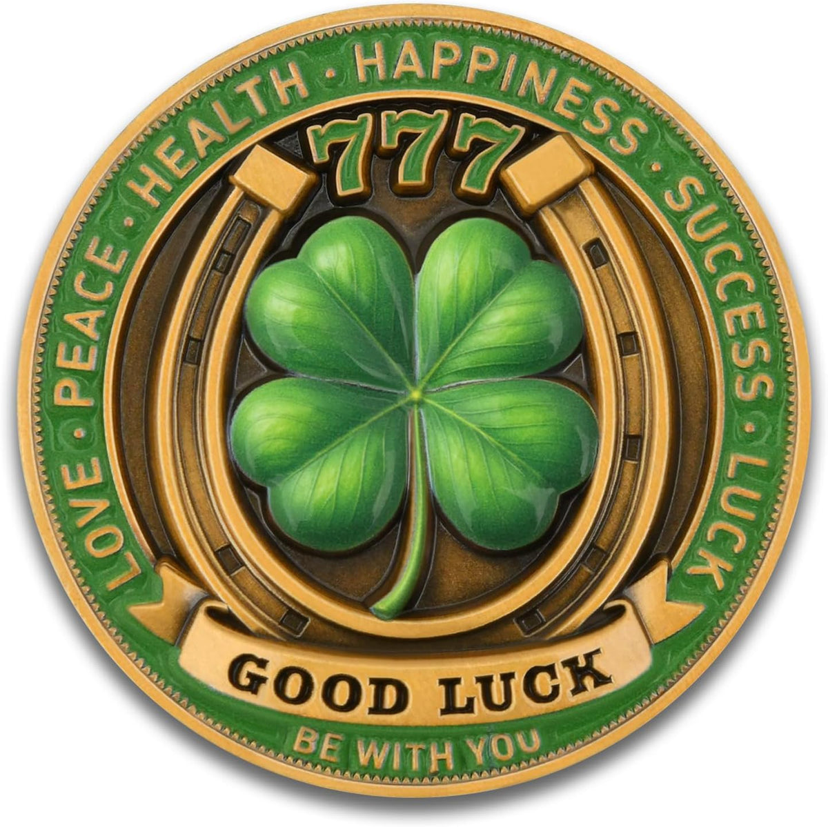 🏆Lucky Elephant Coin with 4-Leaf Clover