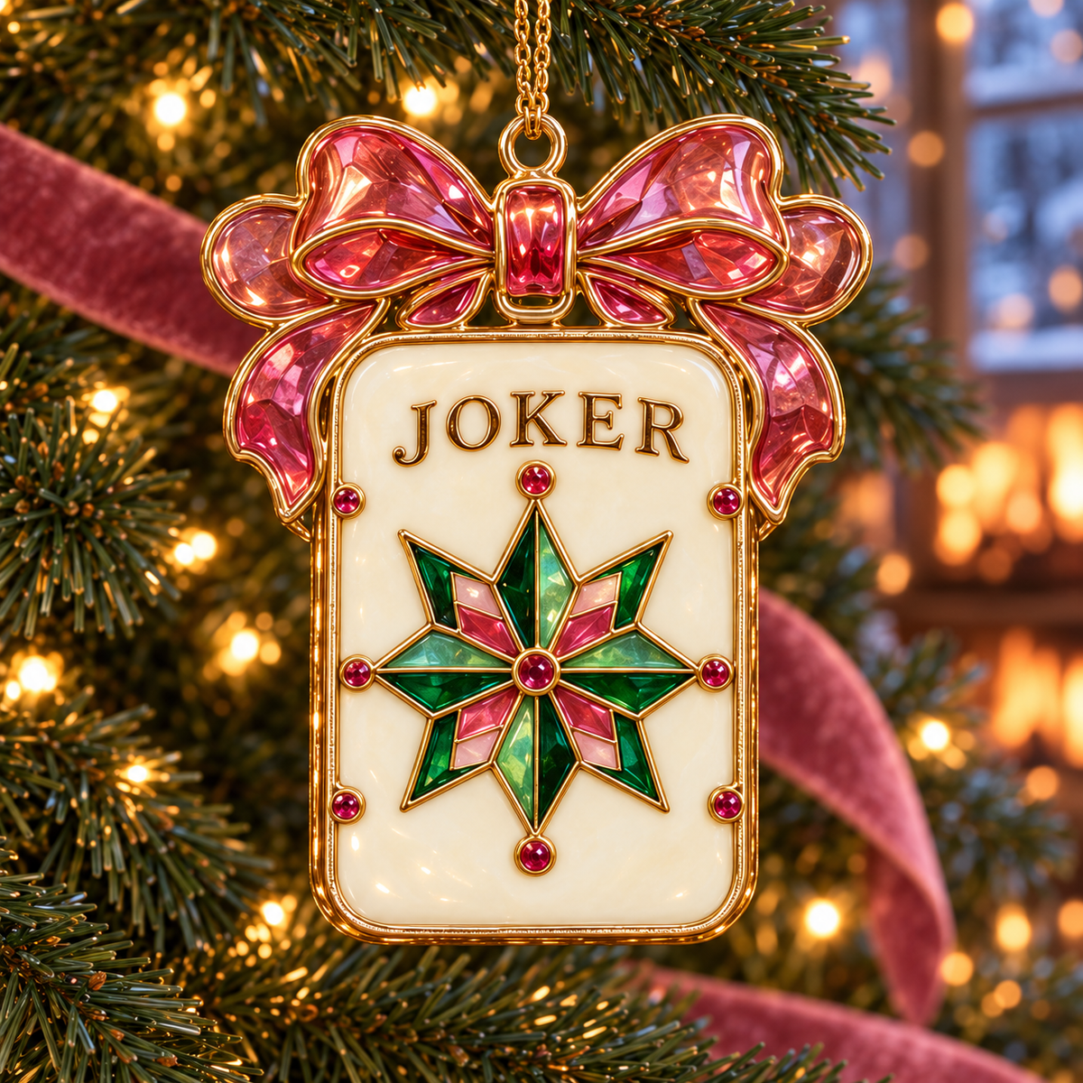 Merry Mahjong Christmas Ornaments – 6-Piece Holiday Gift Set for Mahjong Lovers
