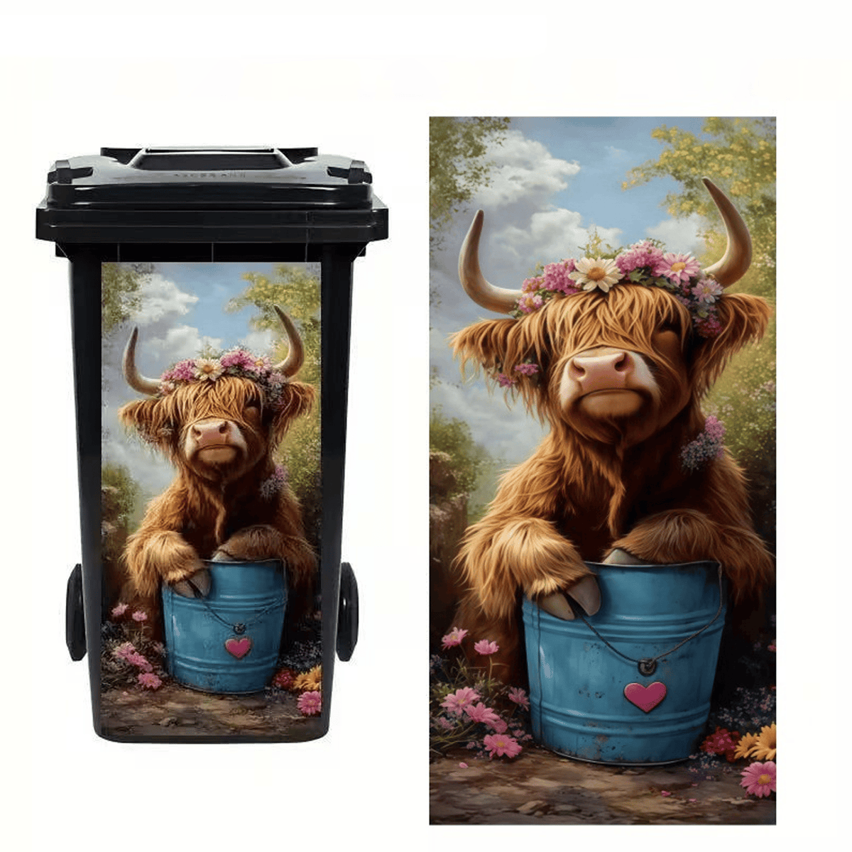 🐴 Creative Trash Can Sticker with Colourful Cartoon - image 3