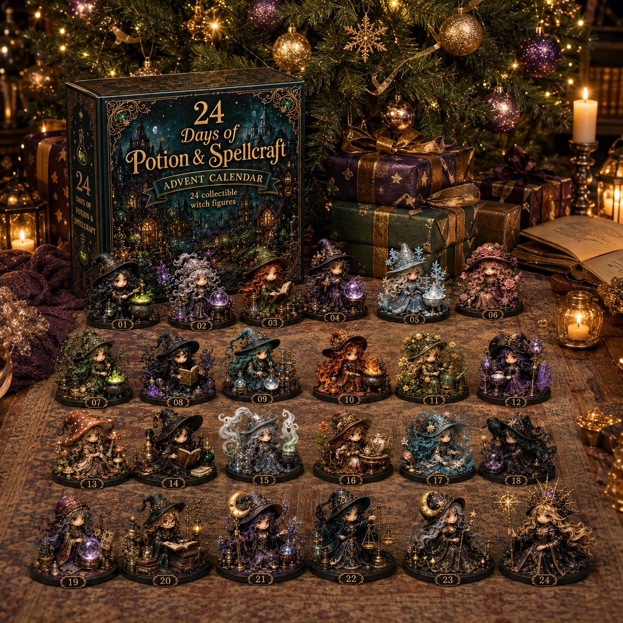 🧙‍♀️ 24 Days of Witchy Magic – 2026 Potion & Spellcraft Advent Calendar with 24 Enchanted Collectible Witch Figurines & Daily Surprises