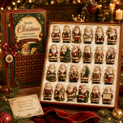 ✨24-Day Christmas Countdown Advent Calendar – Vintage Santa Series
