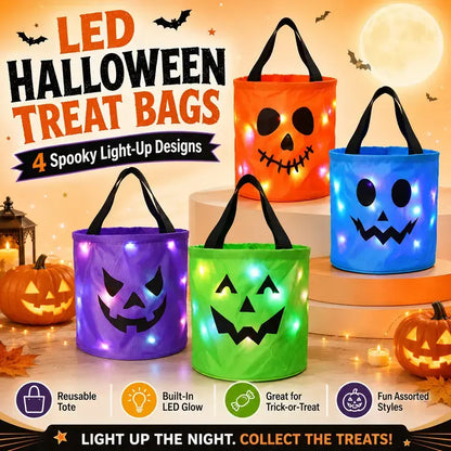 LED Halloween Pumpkin Light Candy Buckets - image 3