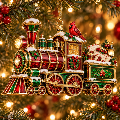 Christmas Magic Express – 6-Piece Vintage Christmas Train Ornament Collection | Santa, Snowman, Nutcracker & More