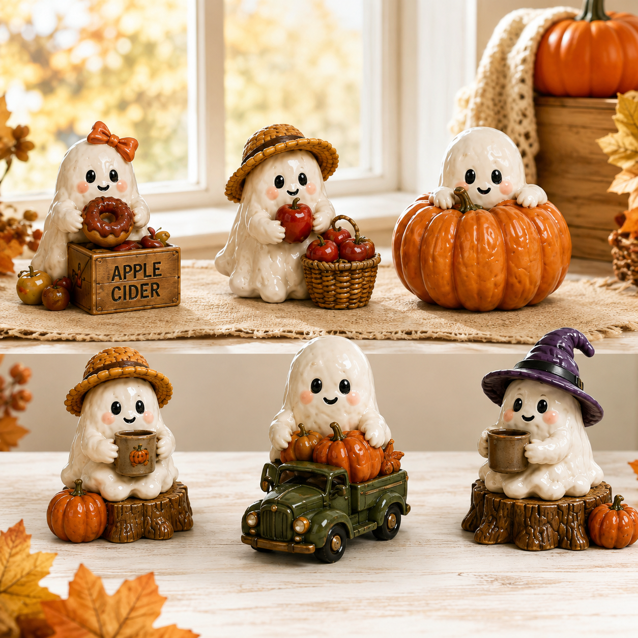 Ghost in the Pumpkin Patch Advent Calendar 2026 – 24 Unique Halloween Ghost Miniatures,
