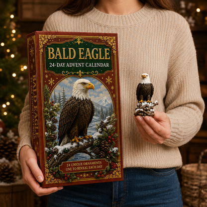 ✨24-Day Christmas Countdown Advent Calendar – bald eagle  Ornament