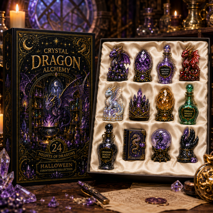 Crystal Dragon Alchemy Halloween Countdown Collection – 24 Nights of Dragons, Crystal Eggs & Magical Potion Miniatures for Fantasy Collectors