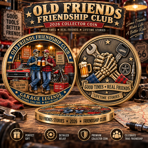Old Friends Friendship Club 2026 – 4-Piece Collector Coin Set | Four Stories, One Lifelong Friendship