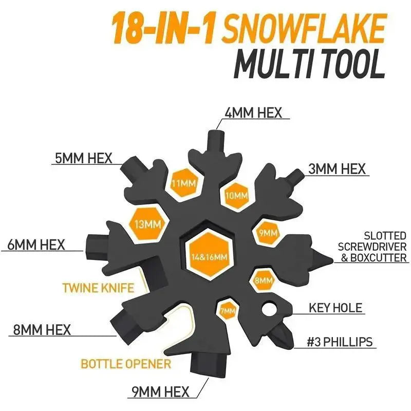 Viral 18‑in‑1 Snowflake Multi‑tool Stainless Steel Portable Wrench ❄️ - image 3
