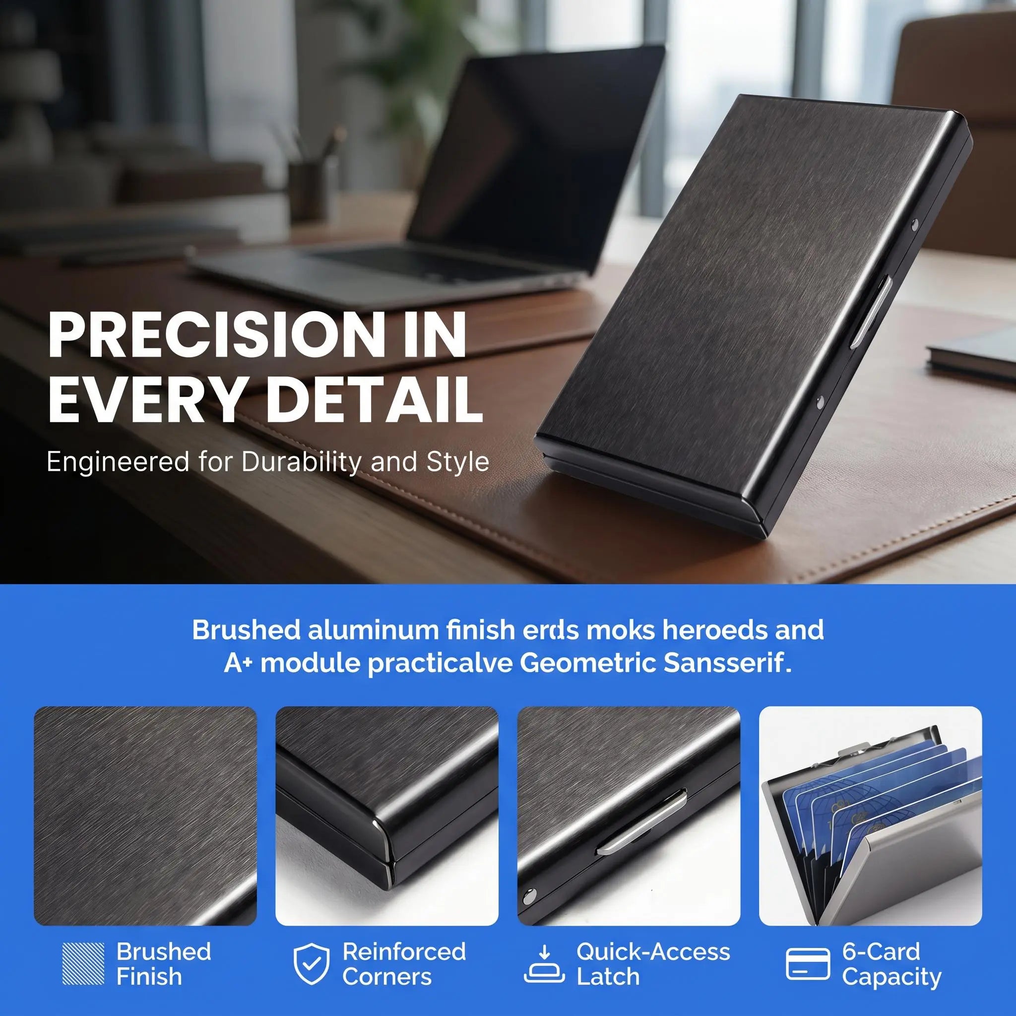 Men's Minimalist RFID Blocking Metal Card Holder Wallet💳 - image 3