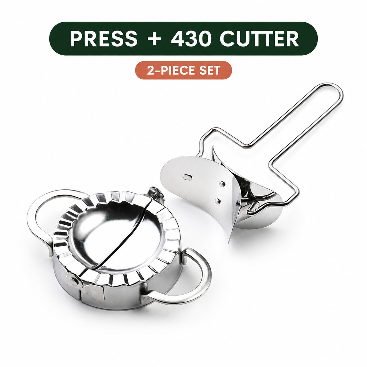 🥟 Stainless Steel Dumpling Maker & Dough Cutter Set – Roll, Fill, Press & Seal with Ease - image 12