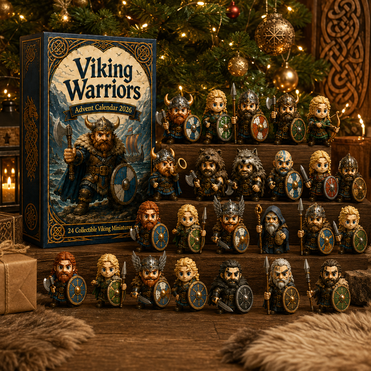 Viking Warriors Advent Calendar 2026 – 24 Collectible Norse Warrior Miniatures