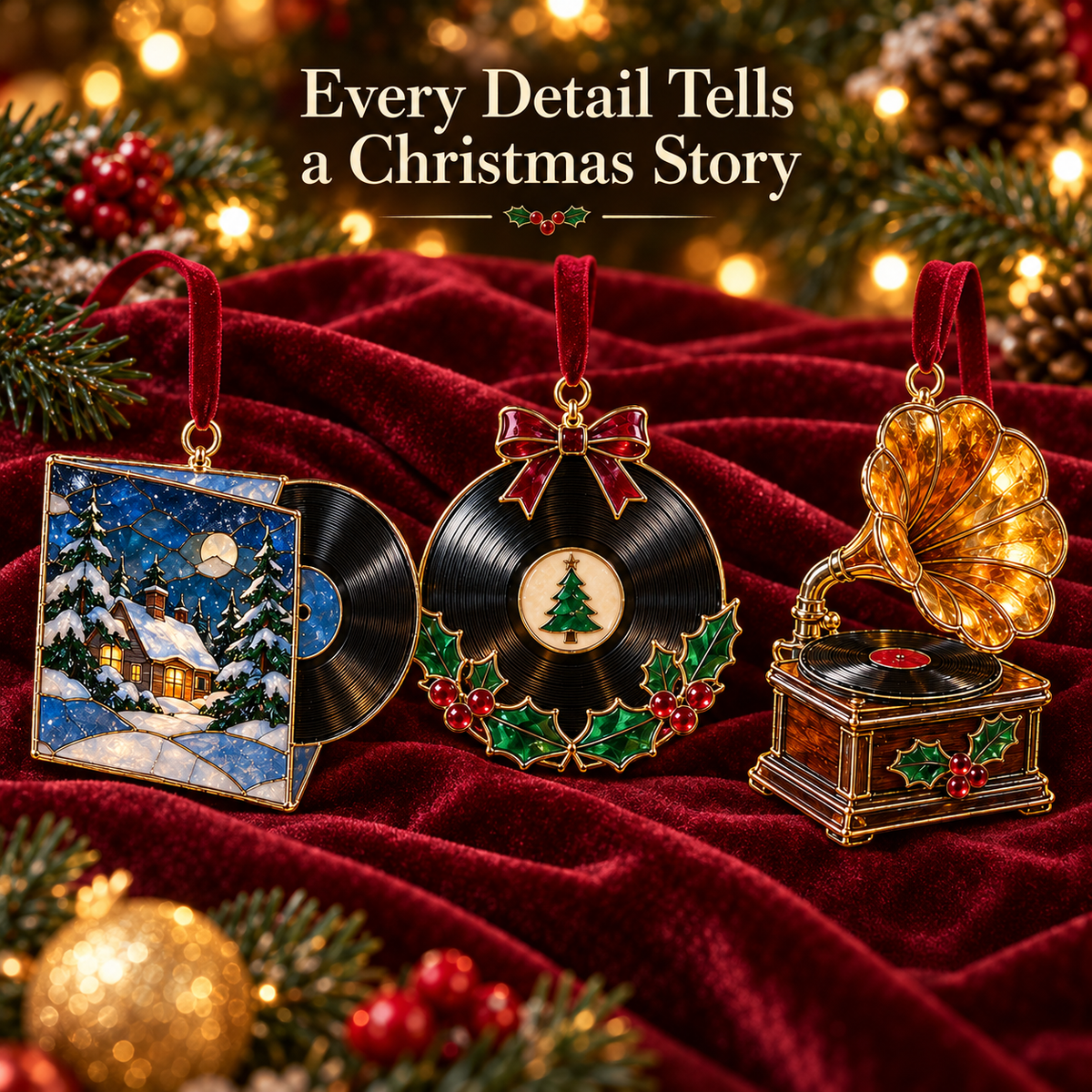 Vintage Music Christmas Ornaments – 6 Nostalgic Designs for Music Lovers