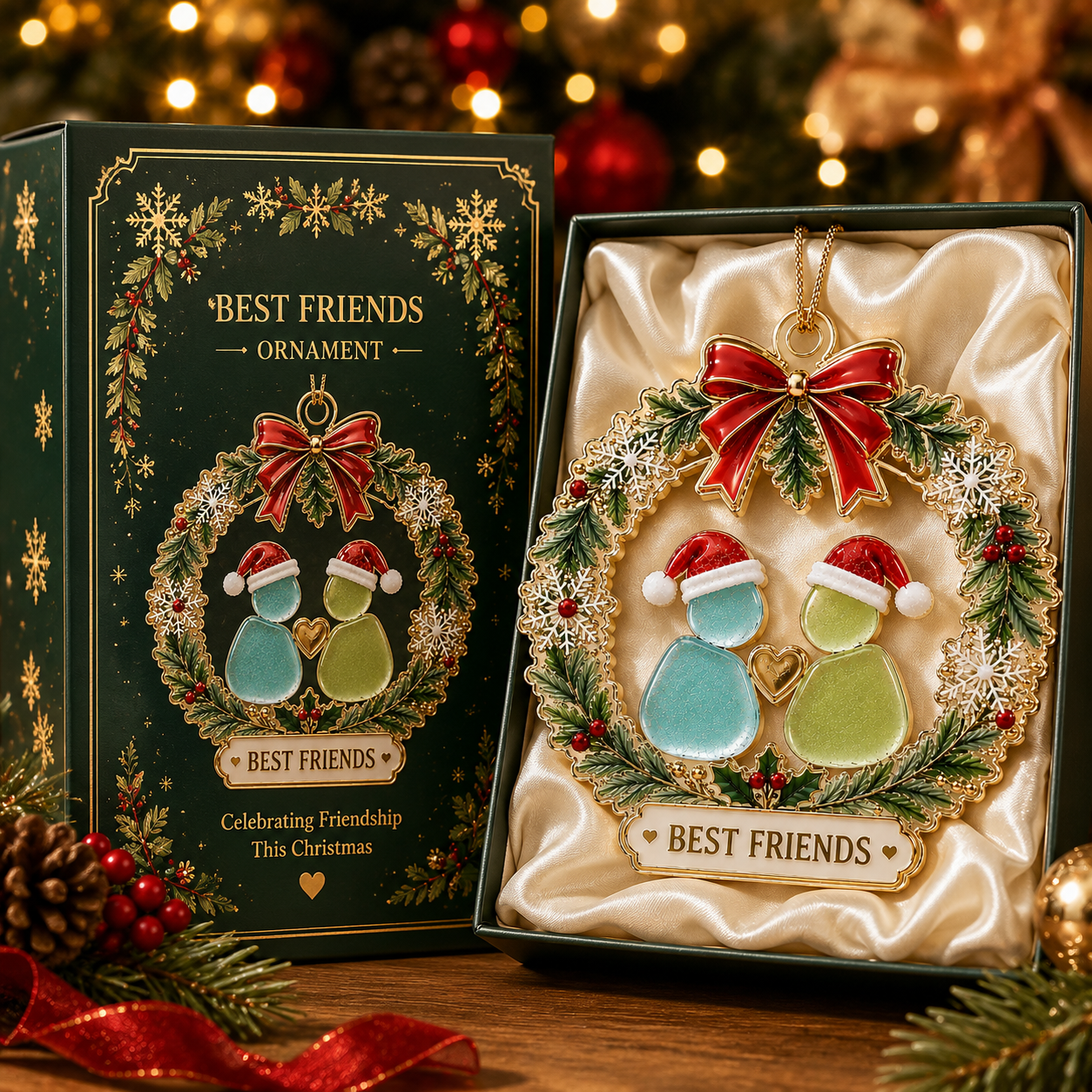 🎄BEST FRIENDS Christmas Ornament