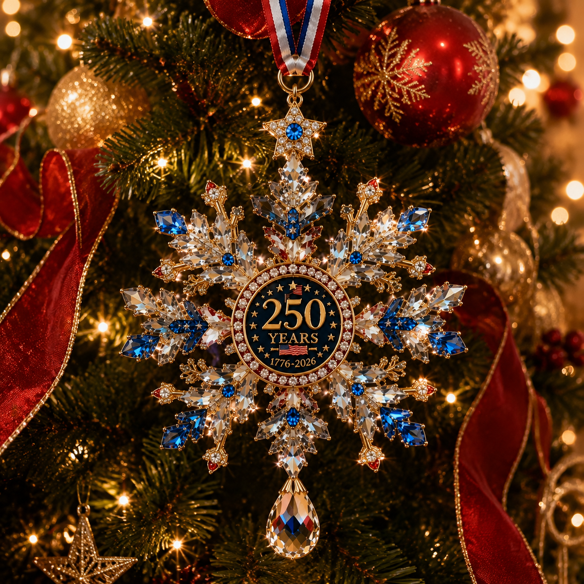 ✨High-quality crystal snowflake ornaments