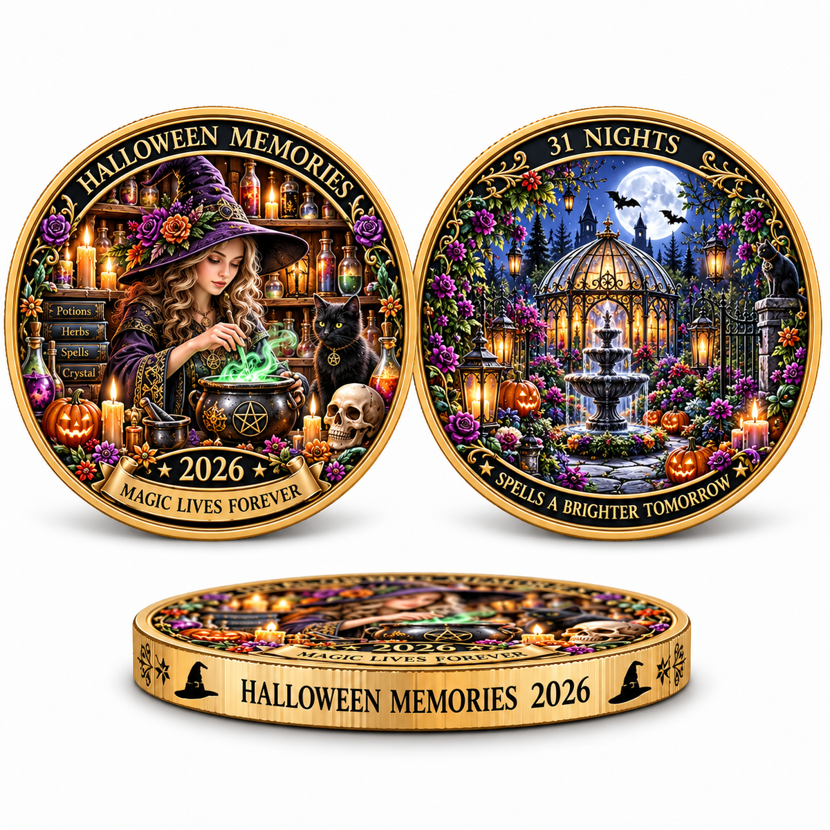2026 "Halloween Memories" — A double-sided "Halloween Night of the 31st" commemorative coin, crafted especially for Halloween enthusiasts.