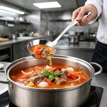 Stainless Steel Oil Separator Ladle - Mirror Polished, Ergonomic Handle Kitchen Gadget 🥣 - image 8