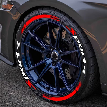 4Pcs 3D Car Tire Stickers – Waterproof Universal Wheel Decals | Motorcycle Auto Exterior Accessories - image 1