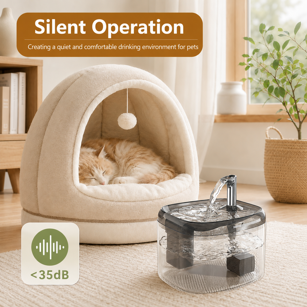 1.5L USB Automatic Cat Water Fountain with Filter for Cats and Small Dogs - image 6