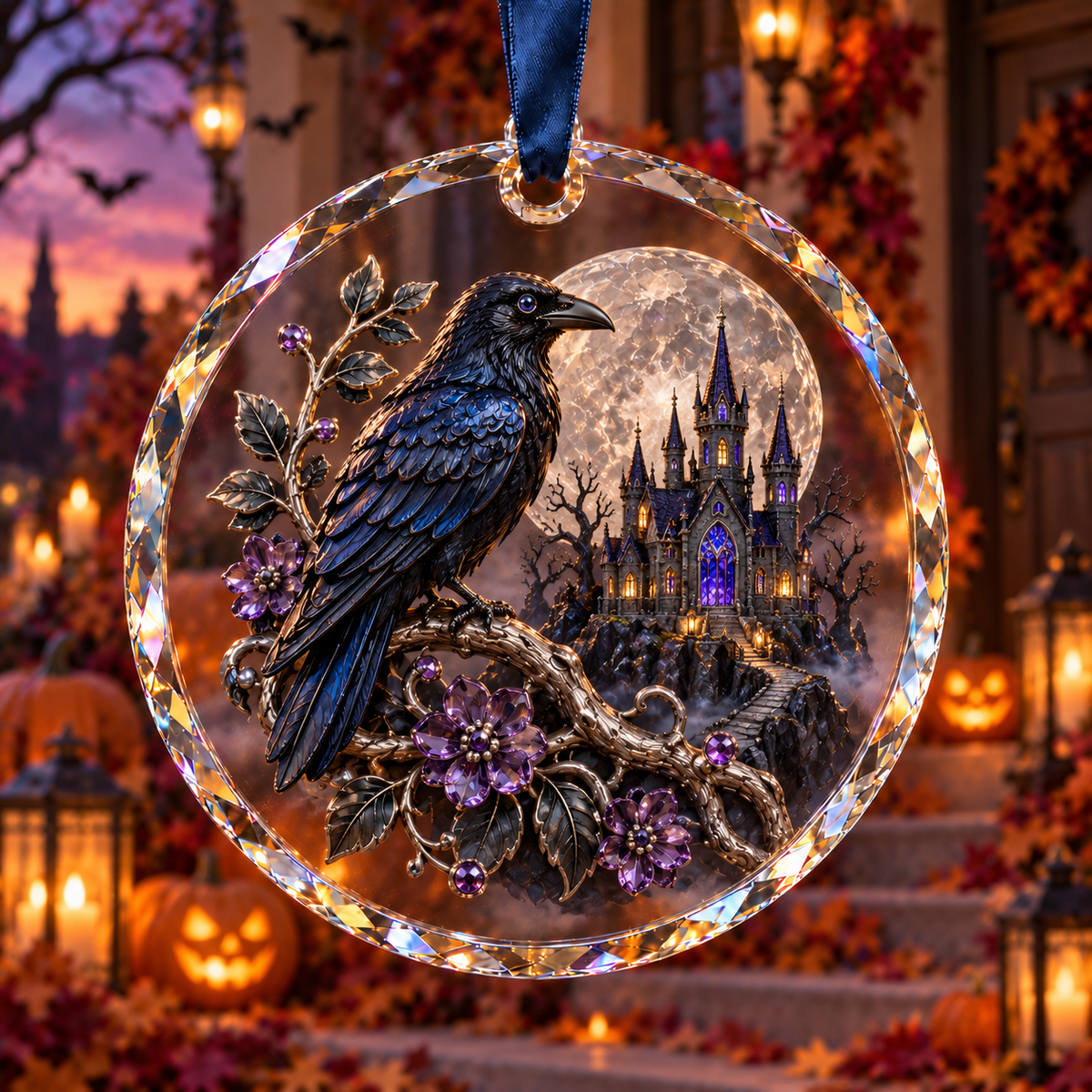 2026 Enchanted Halloween Hanging Ornaments – 8 Whimsical Designs with Ghosts, Black Cats & Moonlit Magic