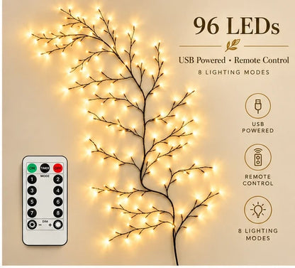 ✨ Flexible LED Branch Lights | Remote-Controlled Holiday Wall Decor - image 12