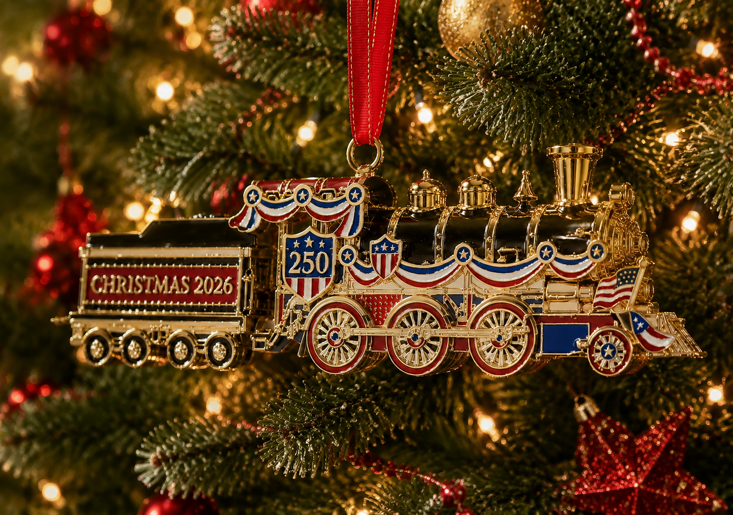 ✨250th Anniversary Edition Christmas Train Ornament