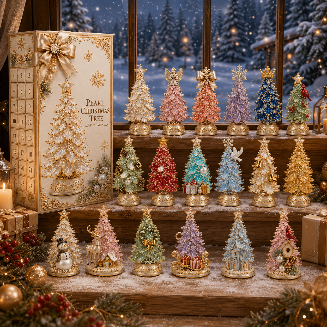 🔥Last 50 pcs✨⏰Last day 50% off🔥✨24-Day Advent Calendar -  Luxurious Pearl Christmas Tree