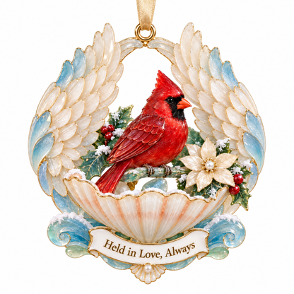 Cardinal & Angel Wing Memorial Ornaments