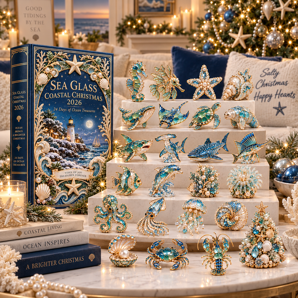 24 Days of Ocean Treasures — Sea Glass Coastal Christmas Advent Calendar 2026