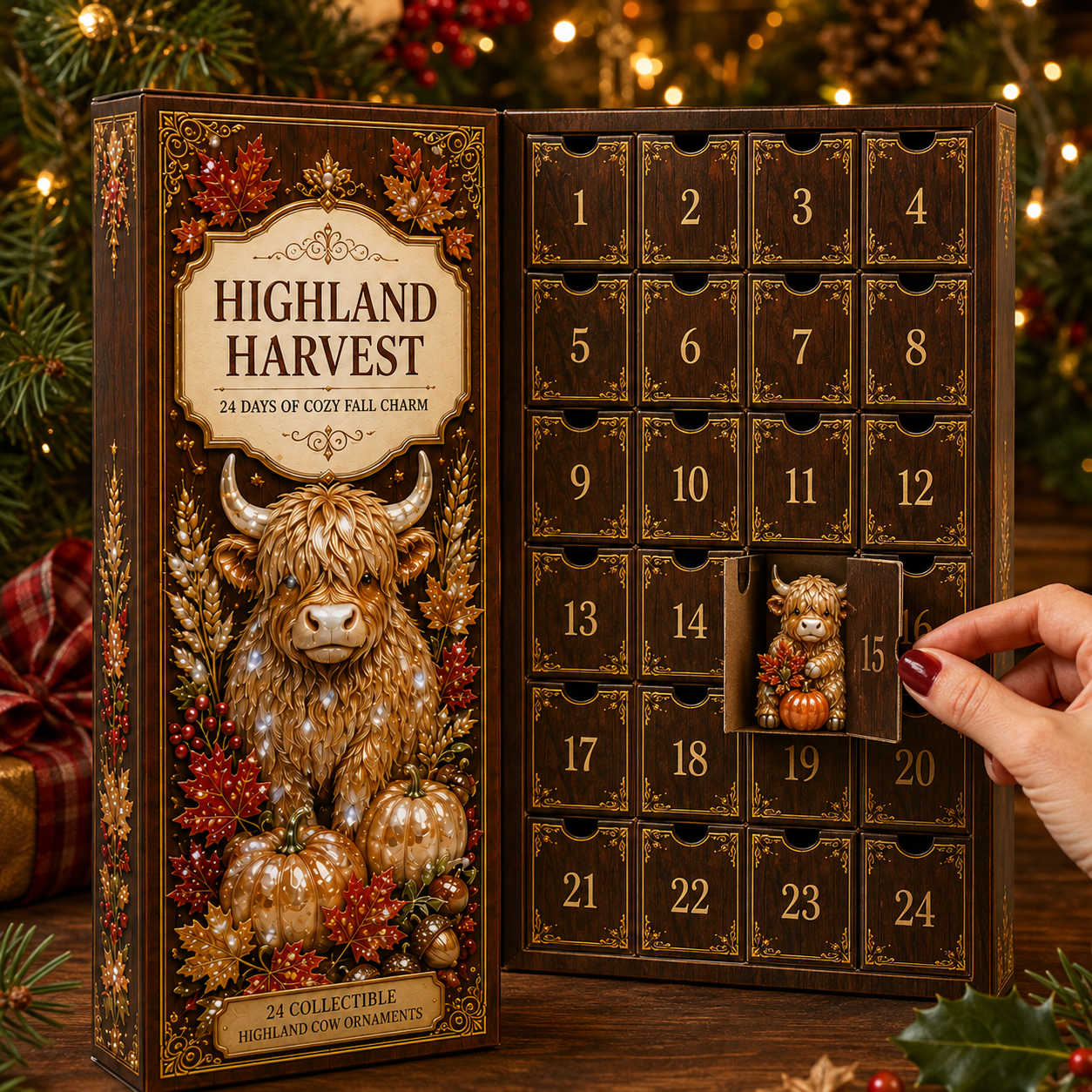 🔥Last 30 pcs✨⏰Last day 50% off🔥✨24-Day Advent Calendar - Highland Cattle