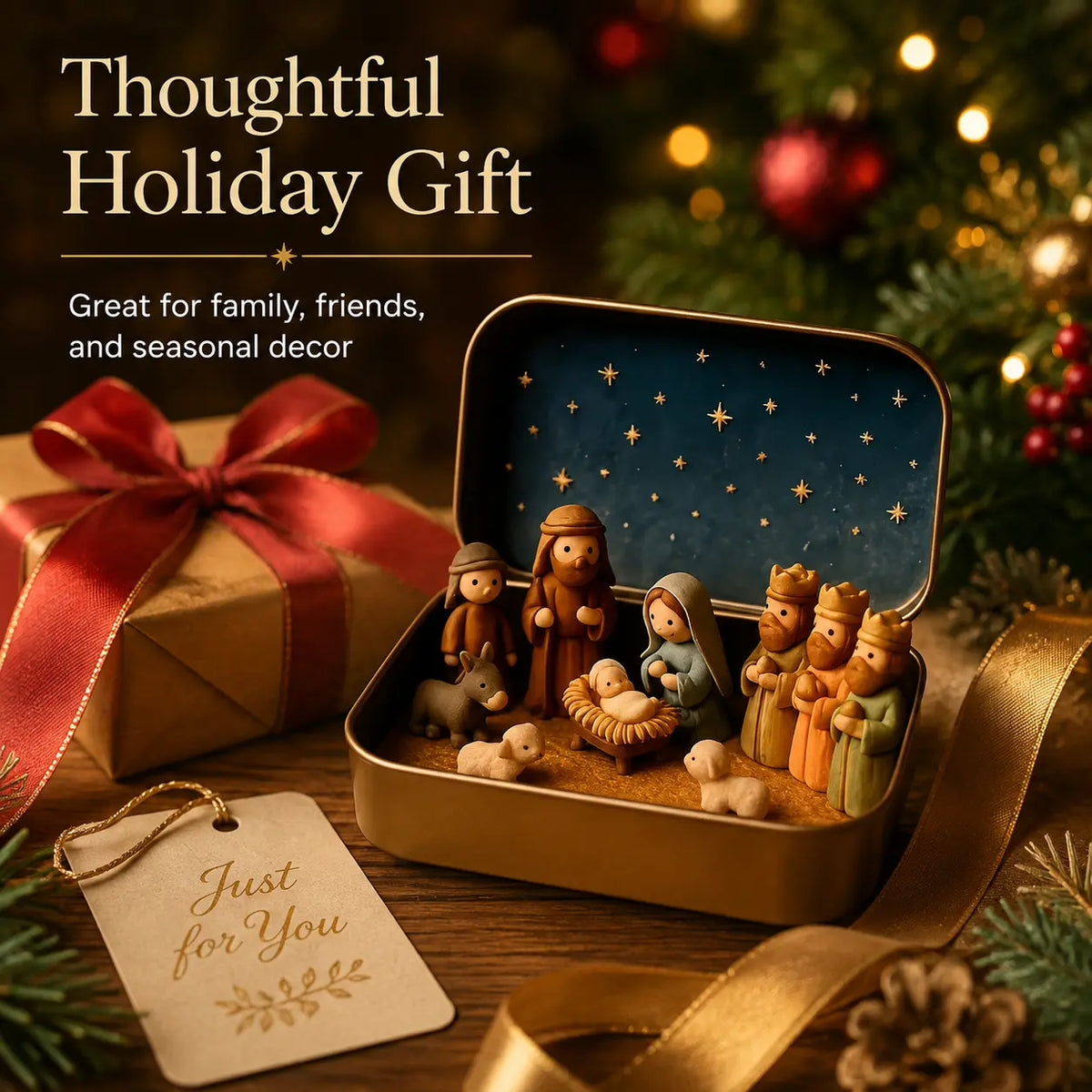 Religious Pocket-Size Mini Nativity Scene Set with Storage Box⛪ - image 8