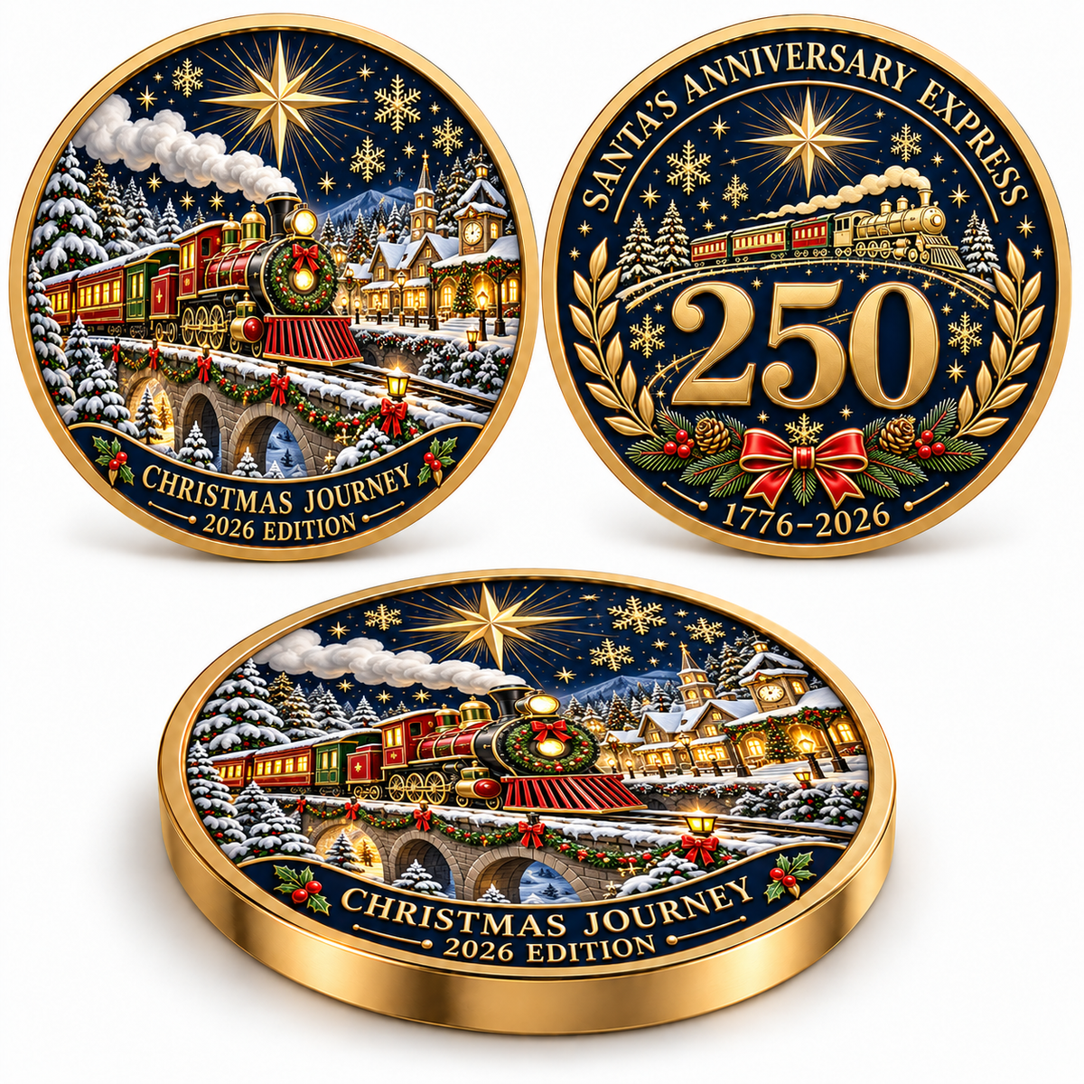 2026 Christmas Stories Commemorative Coin Collection – 7 Festive Designs Celebrating the 250th Anniversary