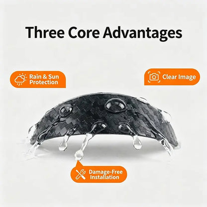 2PCS Car Reverse Camera Rain Cover, Anti‑Fog Waterproof Protection Hood, Carbon Fiber Texture🛡️ - image 10