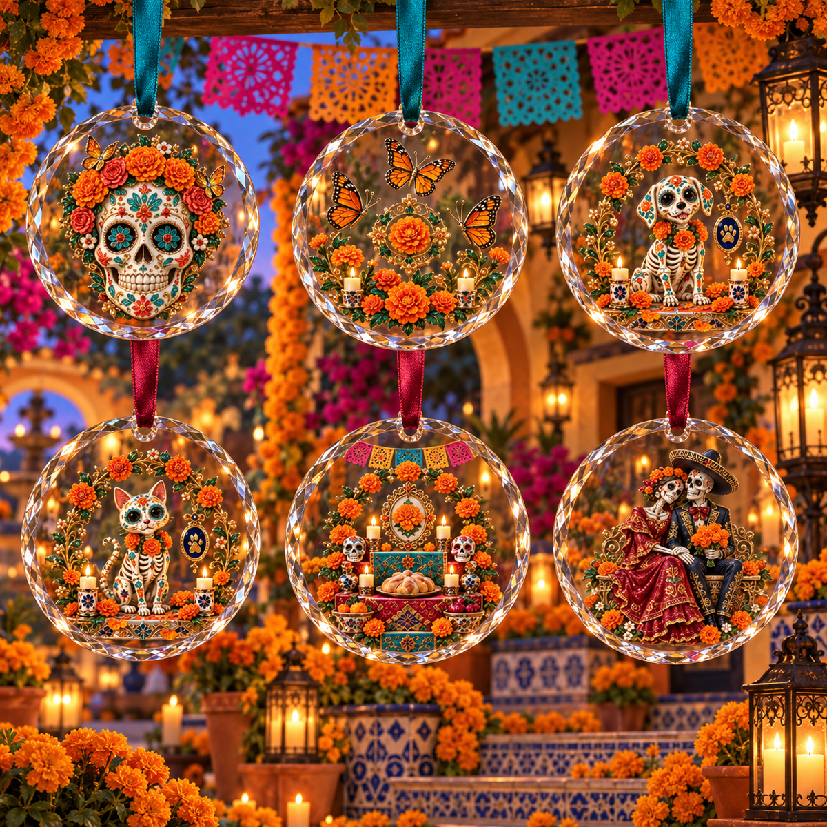 2026 Día de los Muertos Hanging Ornaments – 6 Colorful Designs Celebrating Love, Life & Remembrance