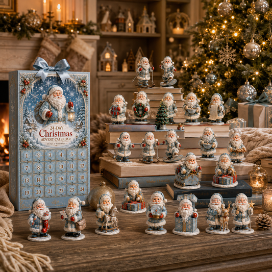 ✨24-Day Christmas Countdown Advent Calendar –Icy Santa Claus Ornament