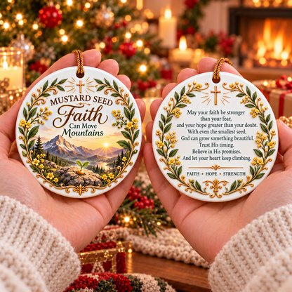 ⏳ Last Day 50% OFF —✝️ Faith & Blessing Double-Sided Ceramic Ornament - image 4