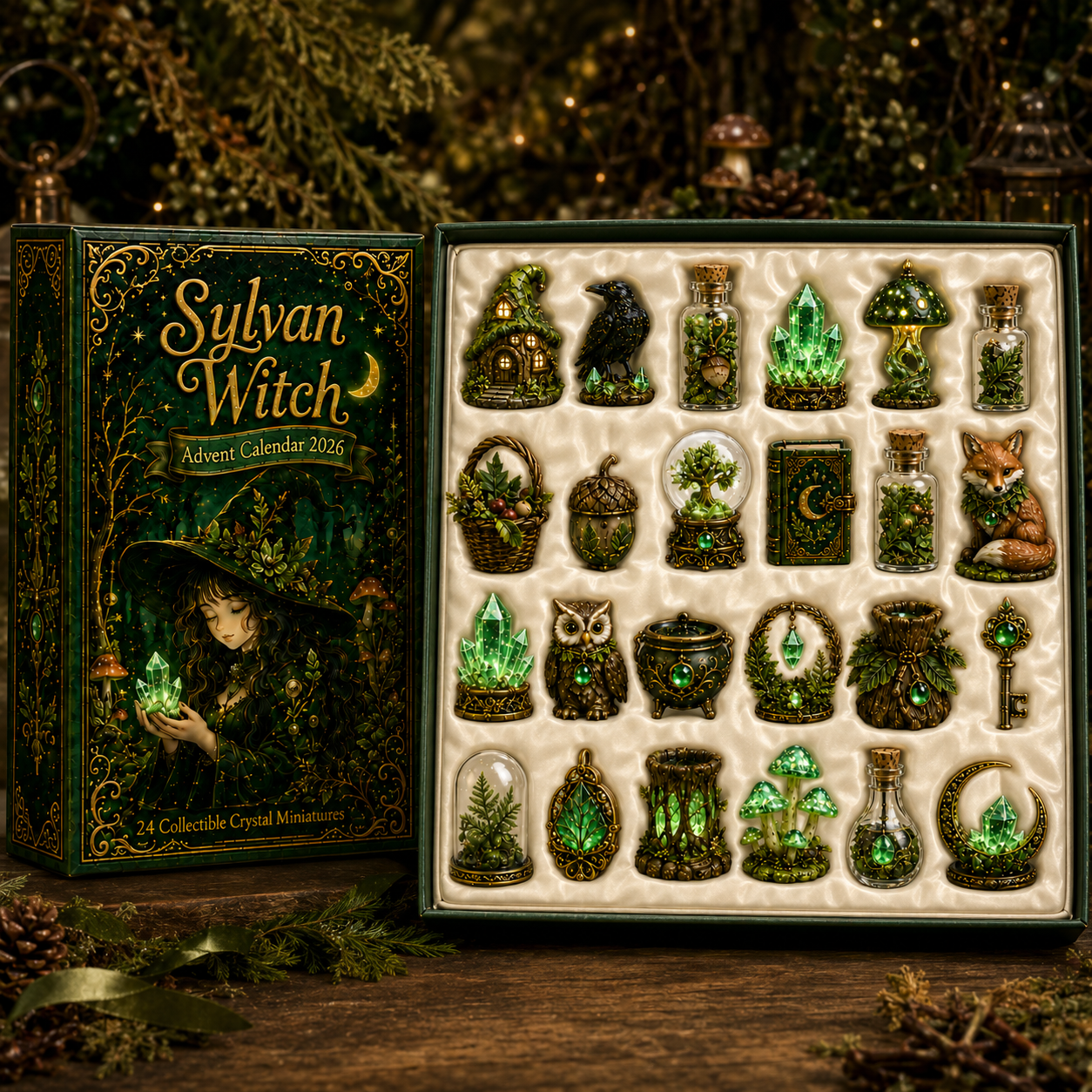 24 Days of Forest Magic – Witchy Crystal Miniature Countdown Calendar 2026