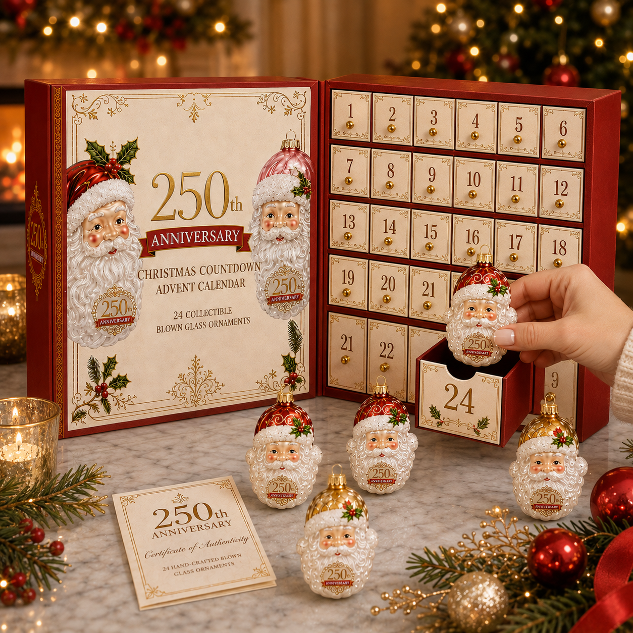 ✨Santa Claus  Christmas 24-Day Countdown Calendar