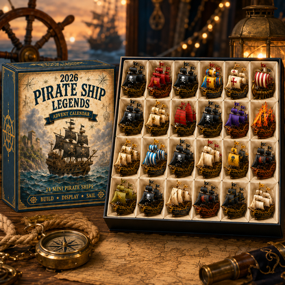 ⚓Pirate Ship Legends Advent Calendar 2026 – 24 Days of High Seas Adventure, Collector-Grade Miniature Ships, Acrylic Charms Blind Box