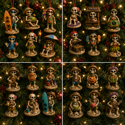 ✨24-Day Christmas Countdown Advent Calendar –Beach Vacation Skeleton Ornament
