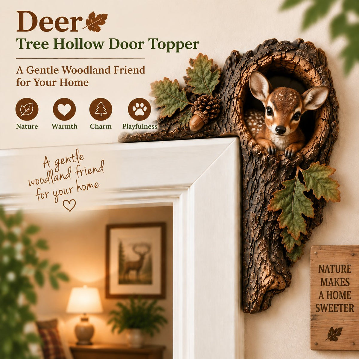 🎅 2026 Christmas Gift 50% Off--⏰LAST DAY 50% OFF 🐿️ 3D Chipmunk Tree Hollow Door Topper | Woodland Animal Doorway Decor For Cozy Nature Homes - image 8