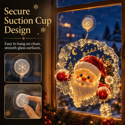✈️Last Day 50% OFF✨🎄Lighted Christmas Window Decoration with Suction Cup | Warm LED Window Light with Double-Layer Design & Multiple Festive Styles Flat Version✨ - image 8