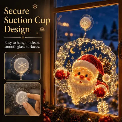 ✈️Last Day 50% OFF✨🎄Lighted Christmas Window Decoration with Suction Cup | Warm LED Window Light with Double-Layer Design & Multiple Festive Styles Flat Version✨ - image 21