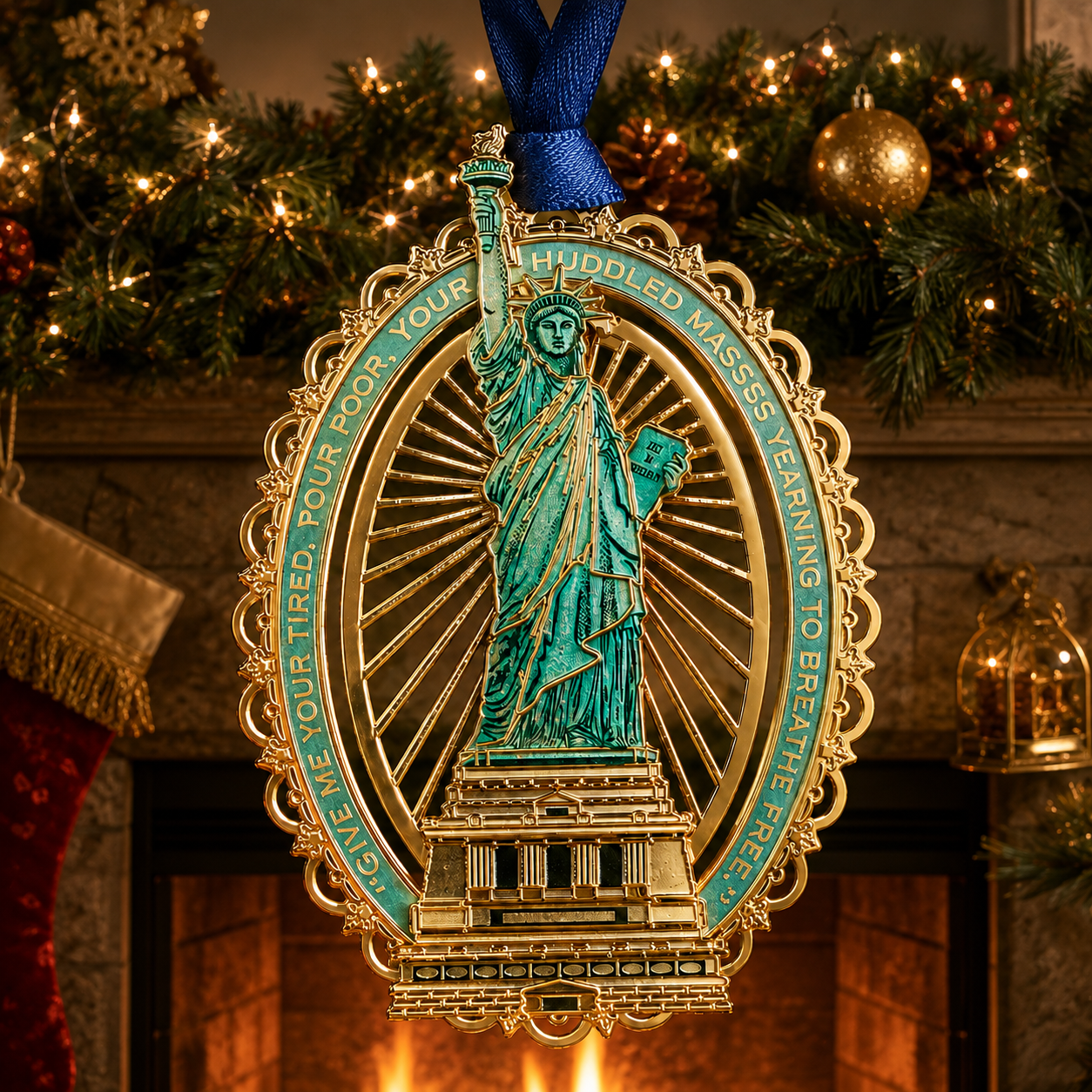 LAST DAY 50% OFF🔥250th Anniversary Statue of Liberty Christmas Tree Ornament