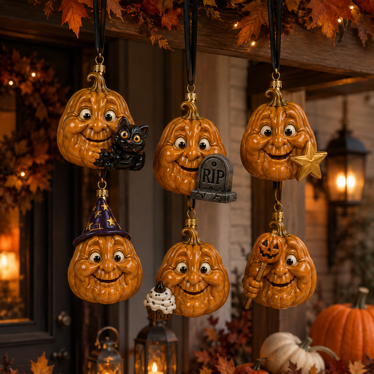 ✨24-Day Christmas Countdown Advent Calendar –Halloween Pumpkin Ornament