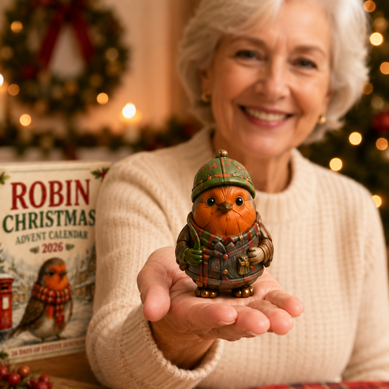 Robin Christmas Advent Calendar 2026 – 24 Days of Unique  Collectible Robin Miniatures, Festive Countdown Gift for Bird Lovers & Garden Lovers