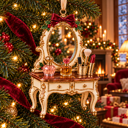 Vintage Glamour Christmas Ornaments – 6 Elegant Makeup & Beauty-Themed Holiday Decorations | Perfect Christmas Gifts for Makeup Lovers & Beauty Enthusiasts 🎄💄✨