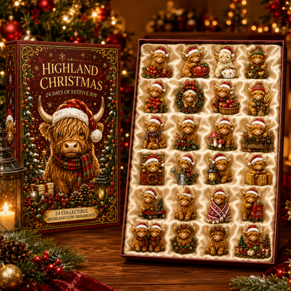 🔥Last 30 pcs✨⏰Last day 50% off🔥✨24-Day Advent Calendar - Highland Cattle