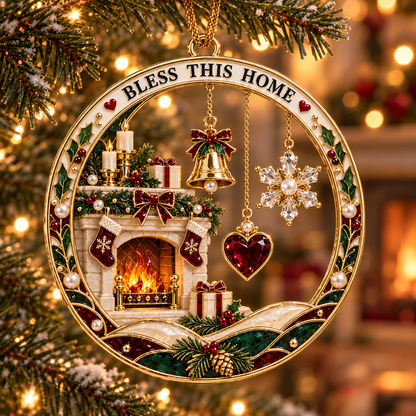 2026 Christmas Blessings Hanging Ornaments – 9 Festive Designs with Holiday Scenes, Stars & Snowflakes