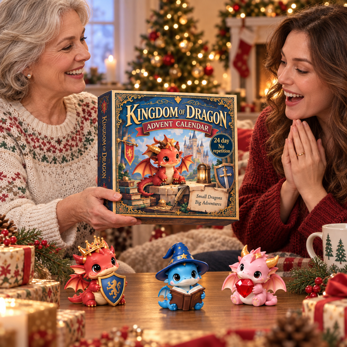 2026 Kingdom of Dragons Advent Calendar – 24 Unique Collectible Dragon Figurines for a Magical Christmas Countdown