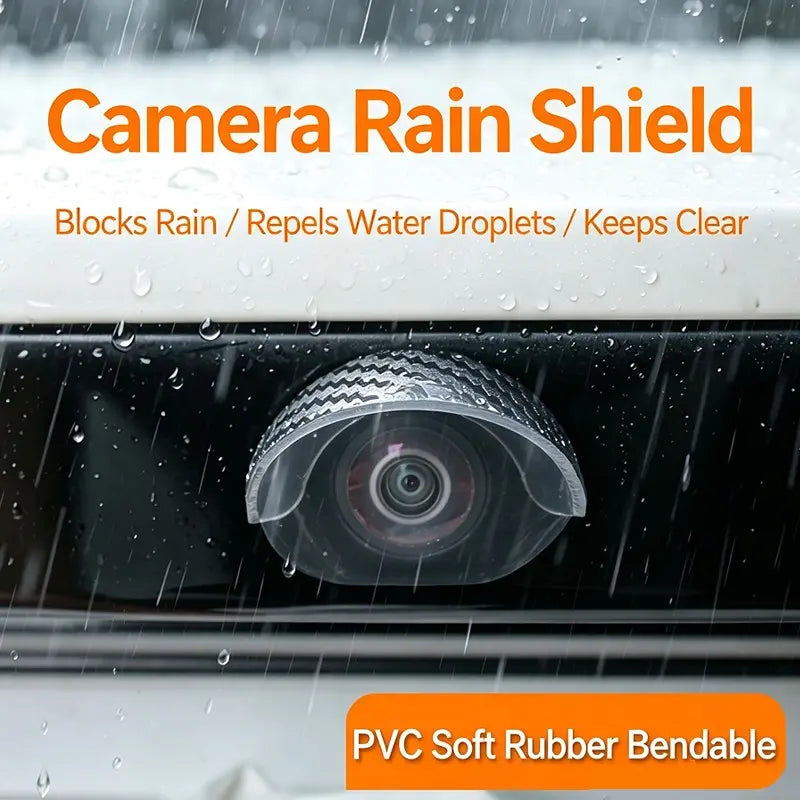 2PCS Car Reverse Camera Rain Cover, Anti‑Fog Waterproof Protection Hood, Carbon Fiber Texture🛡️ - image 1